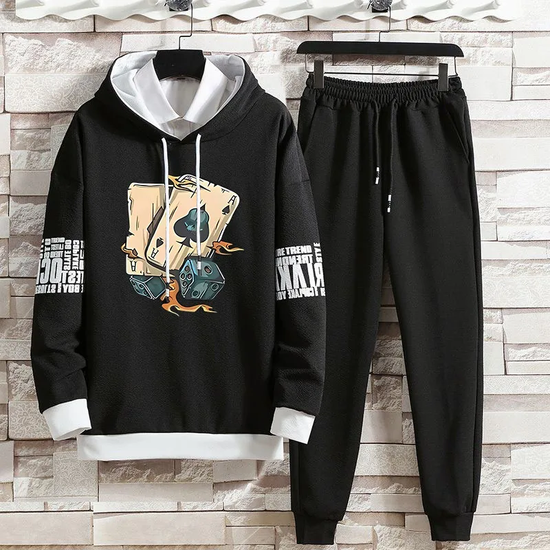 

New Casual Autumn Hoodie, Long Pants, Hoodie, New Printed Trendy Fashion, Men's Autumn and Winter Style