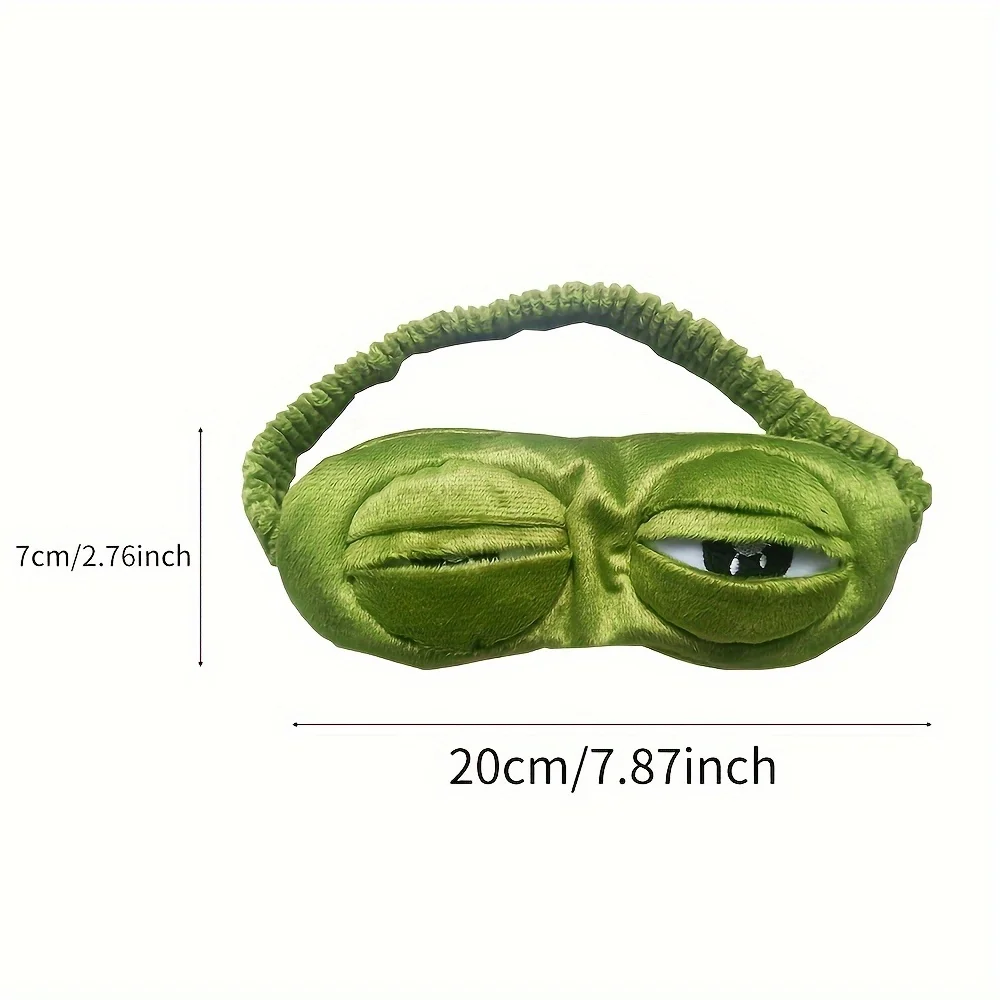 3D Sad Frog Sleep Mask Natural Sleeping Eyeshade Cover Shade Eye Patch Women Men Portable Blindfold Travel Eyepatch Xmas GIft