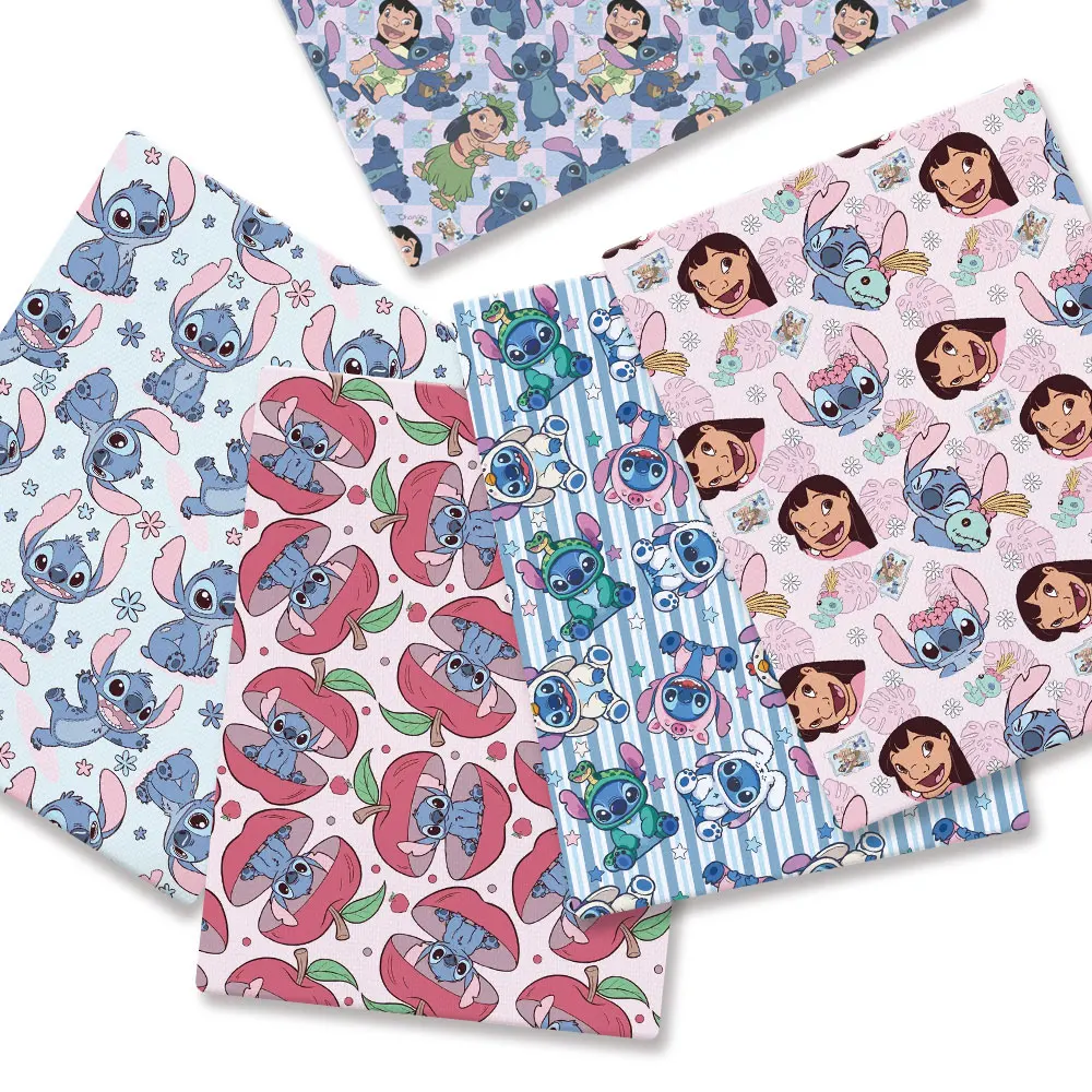 Tela de Disney de 140x50 cm, Tela de Algodón y Poliéster con Dibujos Animados, Tela de Retazos, Tela para Manualidades, Costura, Vestidos de Muñecas, Cortinas