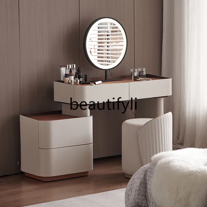 

Light luxury dresser bedroom modern simple small apartment makeup table storage cabinet integrated high-end sense7446
