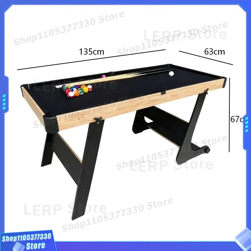 4.5ft Folding Wooden Pool Table for Family Sports Game Home Snooker Billiard Toy with Wheels Custom Logo Mini Tabletop Design