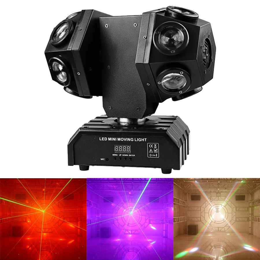 

12 Double Arm Moving Heads Football RGBW 4 IN 1 Full Color Beam Stage Lamp for Wedding Bar