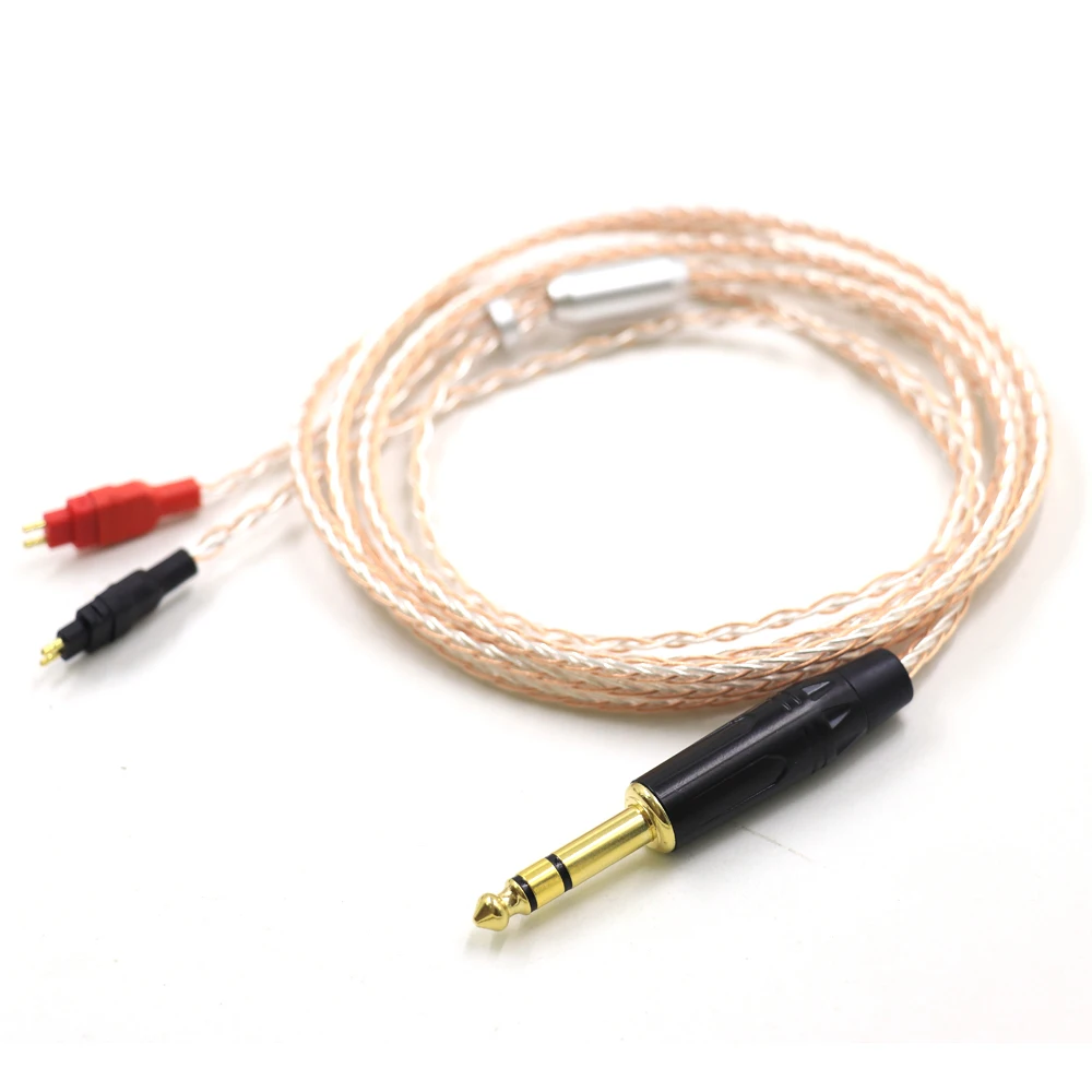 DIY Single Crystal Copper Silver Mix Headphone Upgrade Cable For Sennheiser HD580 HD600 HD650 HDxxx HD660S HD58x HD6xx