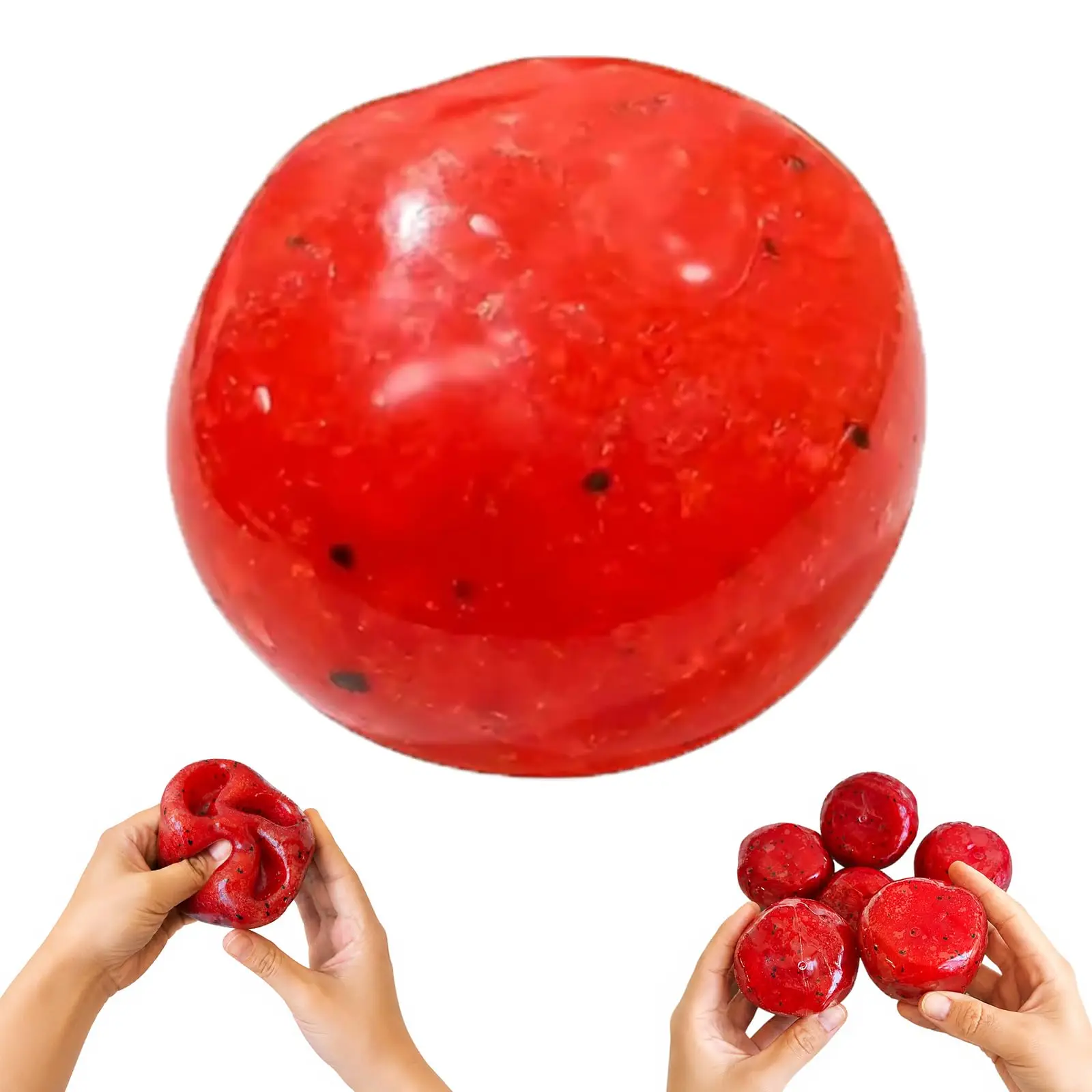 Handmade Watermelon Slushy Squishy Toy Soft Slow Rebound Stress Relief Squeeze Toy Realistic Fruit Simulation Model Adult Gift