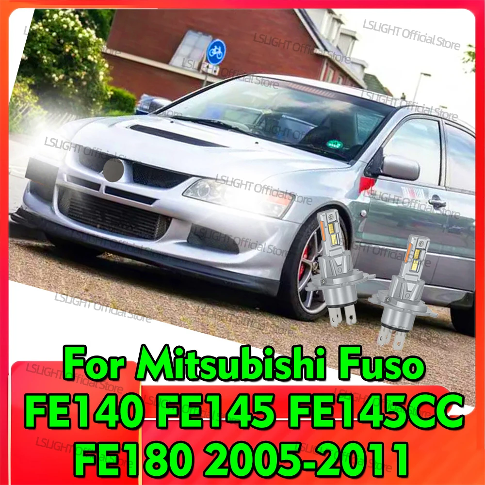 

2Pcs Car Headlights 6000K Auto Head Lamps 30000LM Hi/Lo Beam Bulbs For Mitsubishi Fuso FE140 FE145 FE145CC FE180 2005-2010 2011