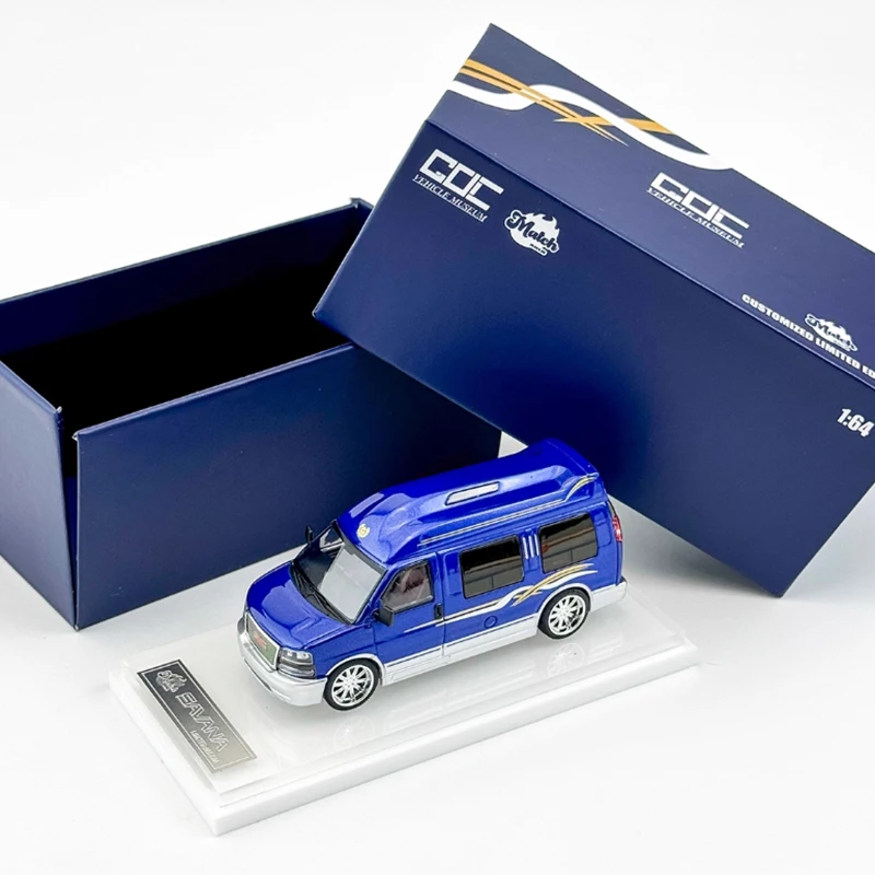 

GOC 1:64 GMC SAVANA Travel Business RV Simulation Alloy Car Model Ornament Souvenir Display Collection Hobby Gift