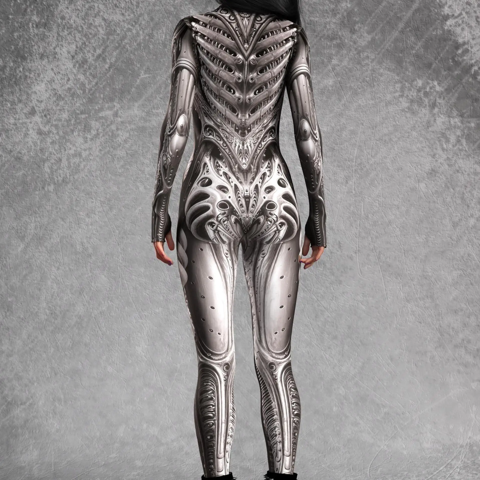 Sexy Damen Psychedelischer Netz-Cosplay-Jumpsuit Horror Halloween Festival Party Bodysuit Karneval Bühnenauftritt Eng Anliegend – Detail 30