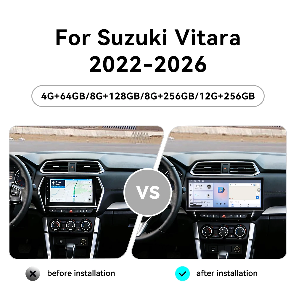 

Для Suzuki Vitara 2022-2026: Автомагнитола Android 15 с HD-экраном 15.8'', мультимедийный видеоплеер, GPS-навигация, Carplay, DSP, BT, WIFI