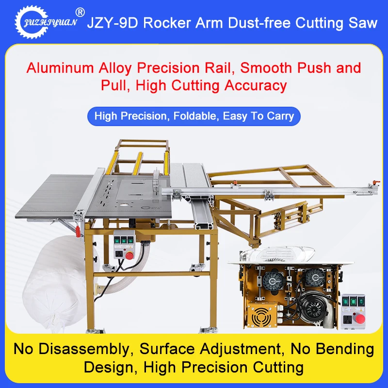 220V/110V Multi-function Radial Table Saw for Cutting Wood Dust-free Table Saw Woodworking Cutting Machine