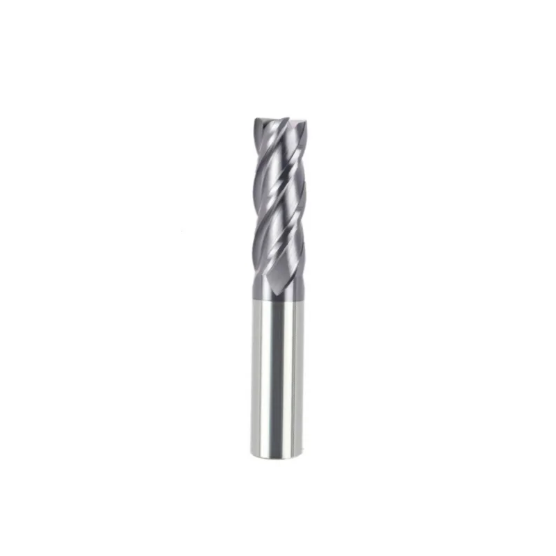 HRC55 4,5,6,8,10,12*50 60 75mm tungsten carbide end mill  4four flutes CNC machine milling cutter drill bit