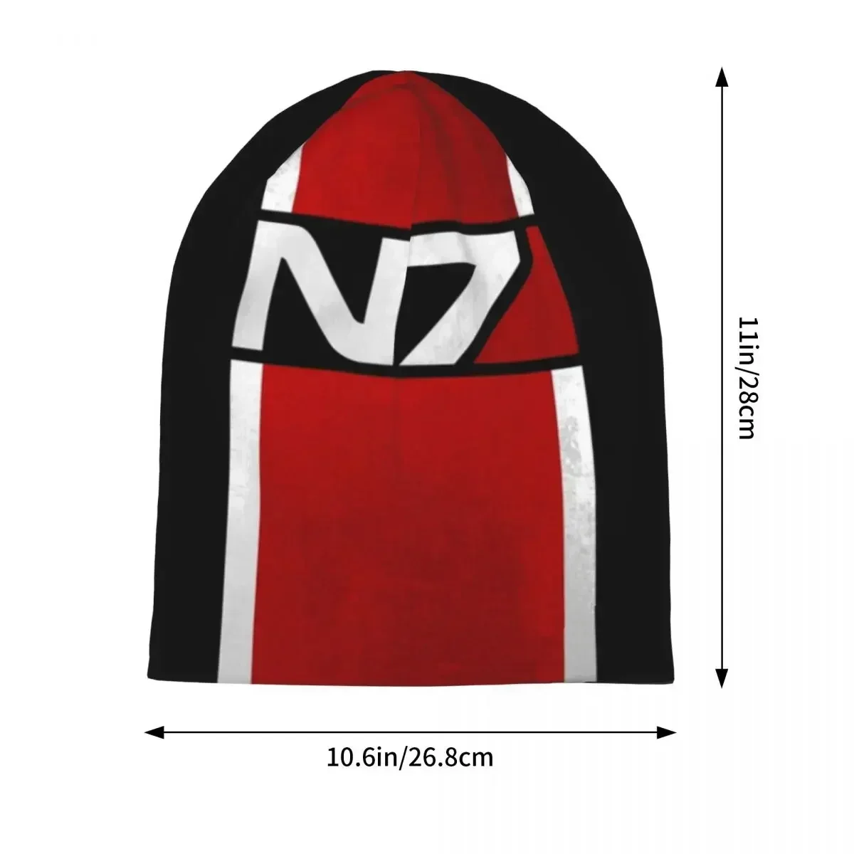 Mass Effect Vertical N7 Warm Knitted Cap Hip Hop Bonnet Hat Autumn Winter Outdoor Beanies Hats for Men Women Adult