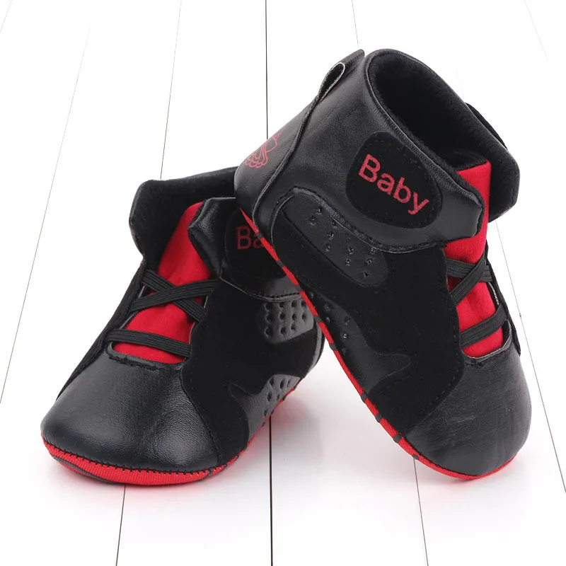 Yibubu Black Baby shoes Cute and Generous Simple and stylish Infant Learning-to-Walk Shoes Soft soled indoor loafers for babies