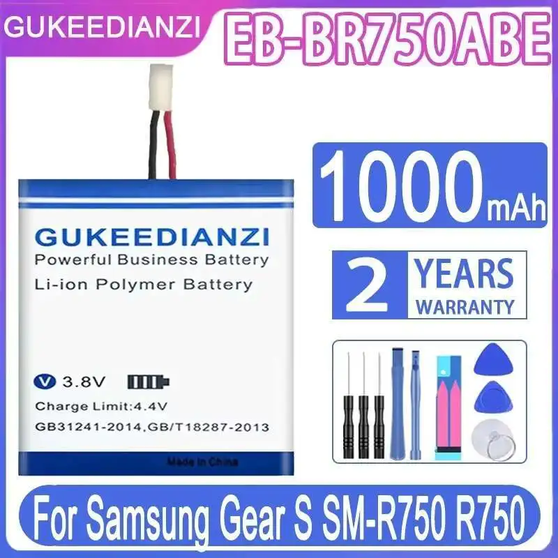 

GUKEEDIANZI Replacement Battery EB-BR750ABE 1000mAh For Samsung Gear S SM-R750 R750