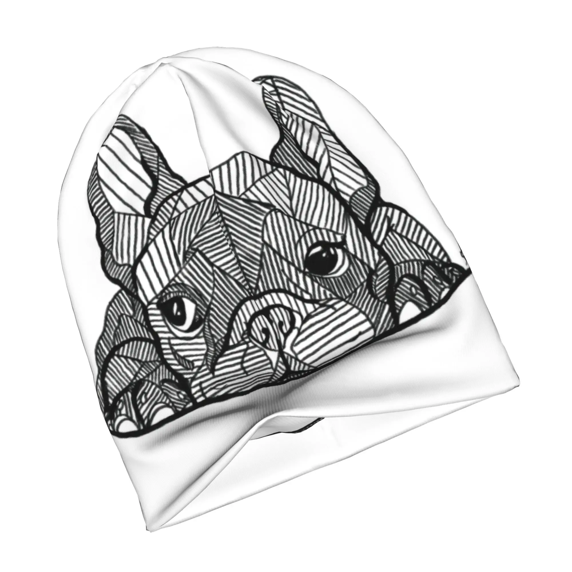 French Bulldog Bonnet Hats  Cool Knitted Hat For Women Men Autumn Winter Warm Frenchie Dog Lover Skullies Beanies Caps