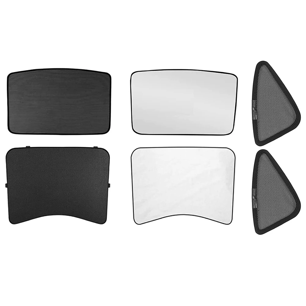 For 2017-2022 Sunshade Roof and Half Rear Window Sunshade with UV/Heat Insulation Film Cover Set