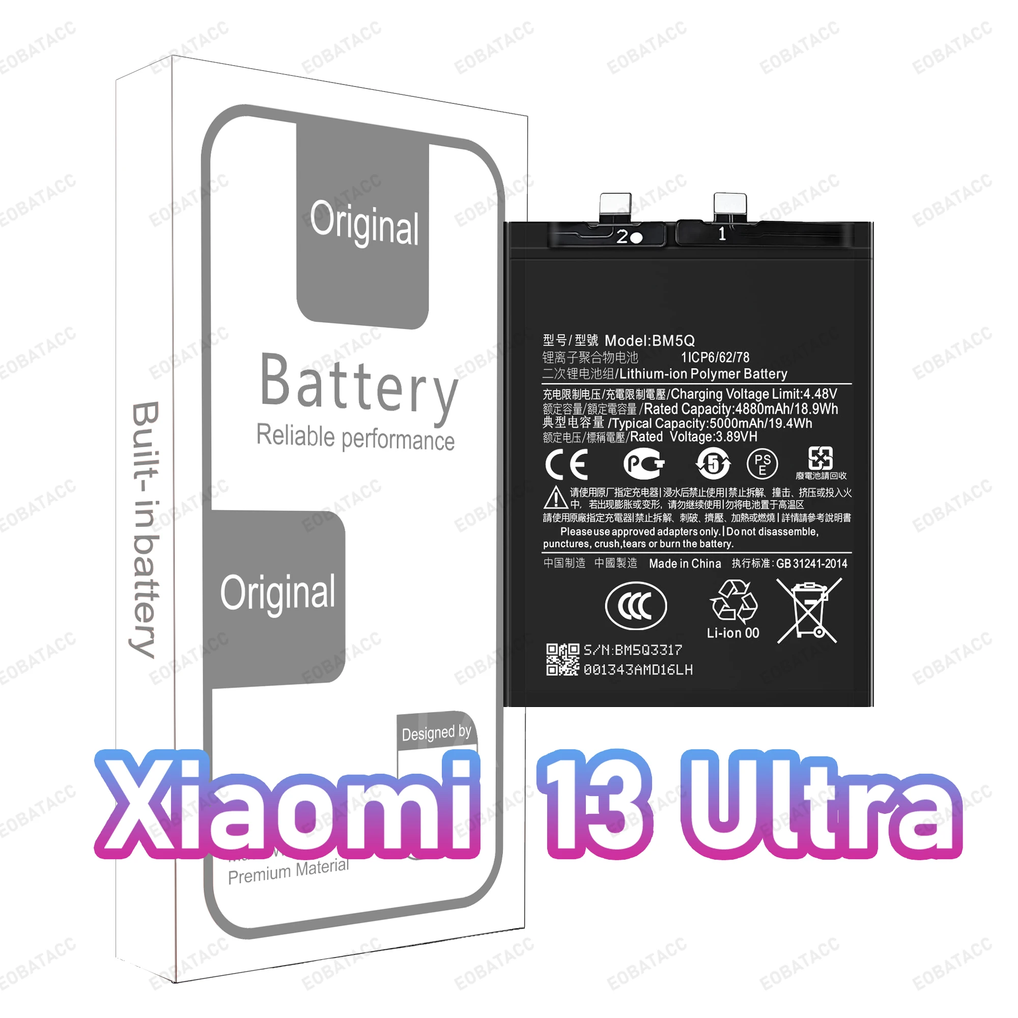 BP4G BP4D BP4E BM5Q BP4G 2025 Years 100% New Battery For Xiaomi 13/13 PRO /13 Lite/13 Ultra /Xiaomi 13T Phone Bateria+ Free Tool