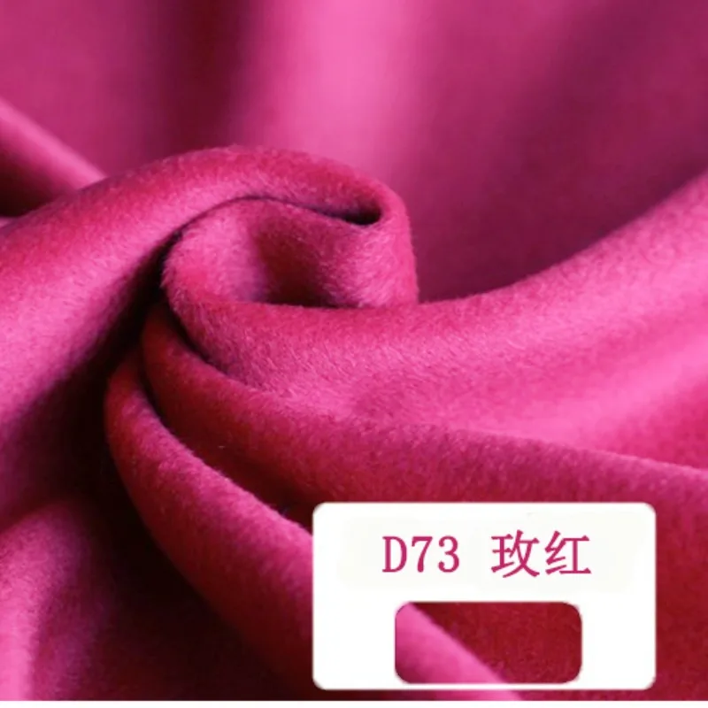 قماش كشمير من الصوف الأسترالي بالكامل عالي الجودة من جانب واحد معطف كشمير ناعم قصير قماش صوفي لكل متر أحمر وأسود #4