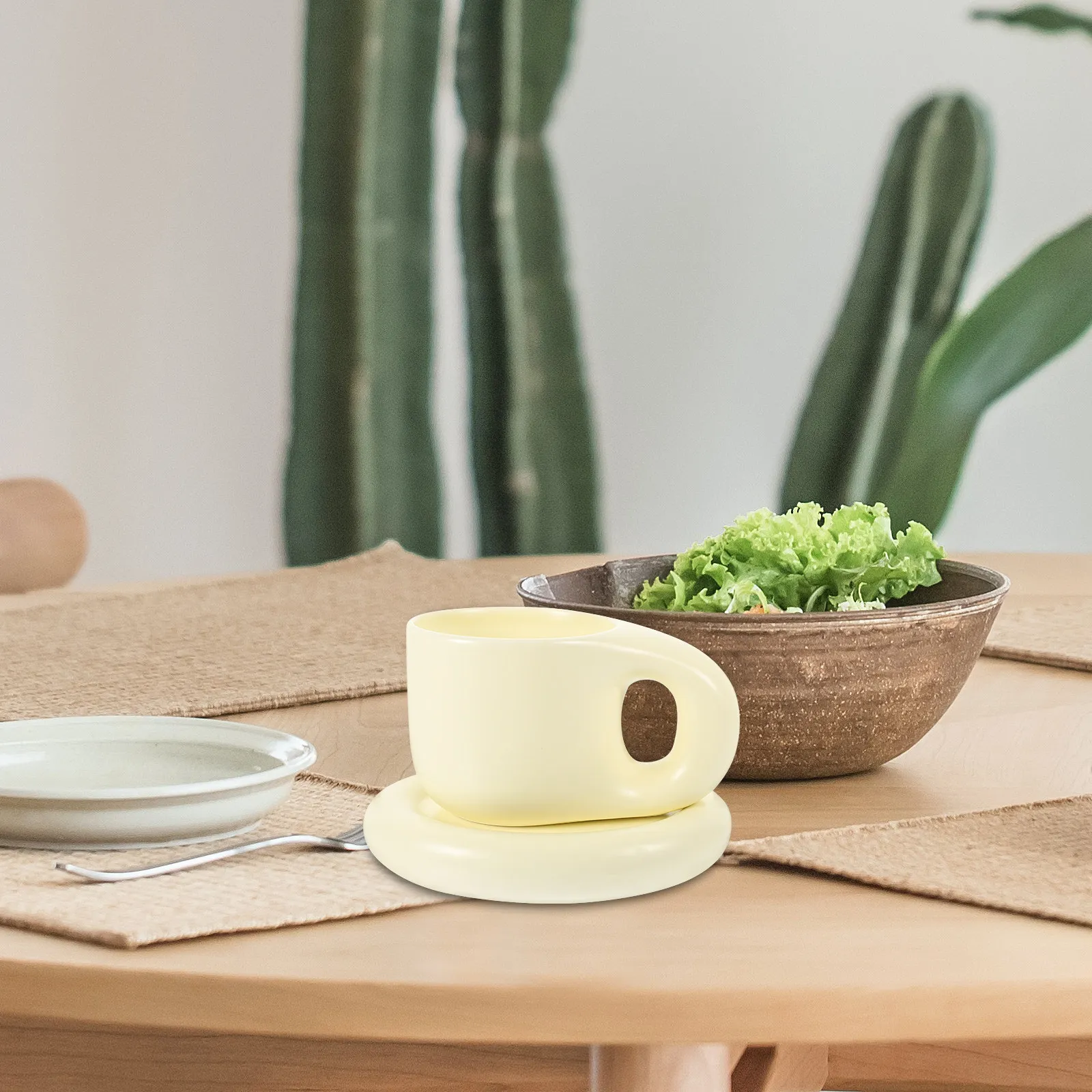 1Set Nordic Style Chunky Ceram - Coffee Tea Shop ulasan dan harga