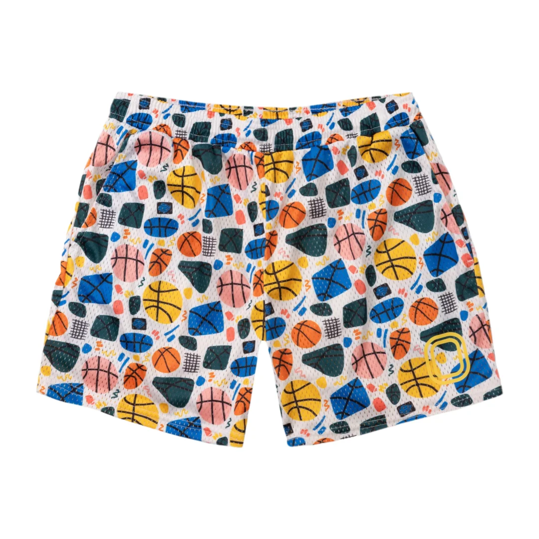 In The Paint Basketball Mesh Shorts Family Matching Summer Beach Shorts Suitable for Training Fitness Breathable Quick-drying