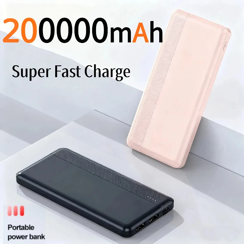 

200000 мАч Powerbank Портативный сверхбыстрый зарядный внешний аккумулятор Powerbank высокой емкости для iPhone Samsung Huawei 2026