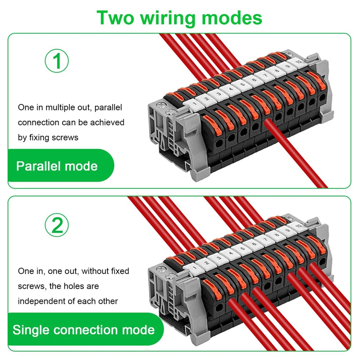 Y14APack of 40 DIN Rail Terminals,0.08-4 mm² PCT-211 DIN Rail Terminals,Black Terminal Block Kit,Electrical Connection Block