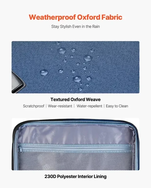 Bagagem expansível Softside de 20 polegadas com rodas giratórias Mala de mão azul