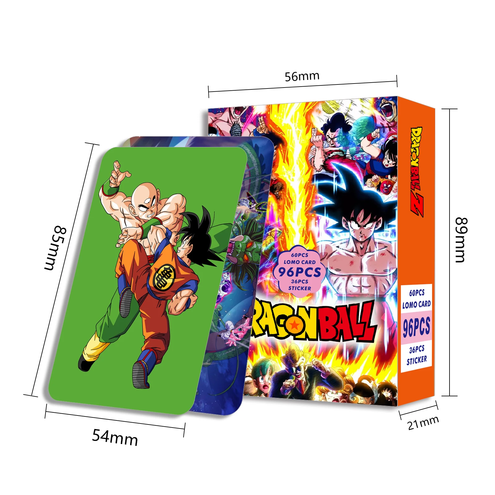 DRAGON BALL Lomo Kaart Een Stuk 1 pack/96pc Kaartspellen Met Sticker Postkaart Bericht Foto Gift Japanse Anime Fan Collectie Speelgoed