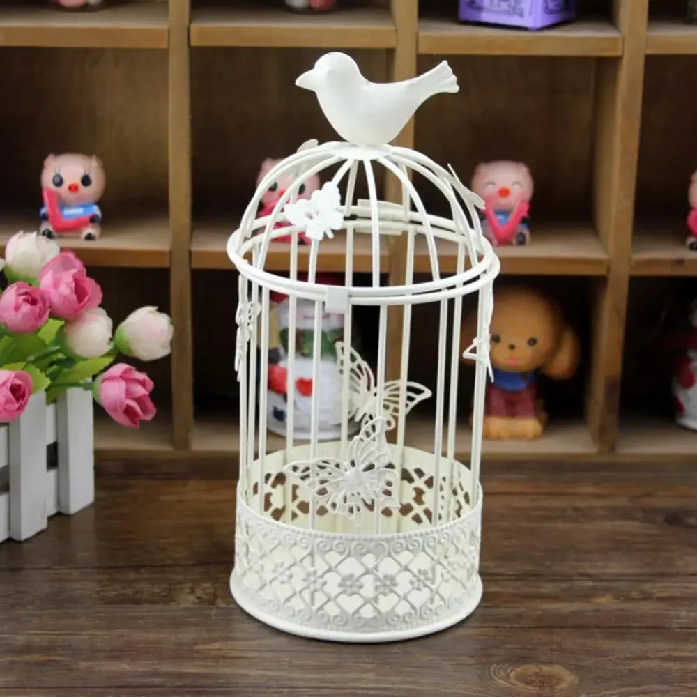 Holder Hollow Stand Home Decor Candlestick Bird Cage with Butterfly Shape Candle Home Decor Candle holder vintage Candle sticks