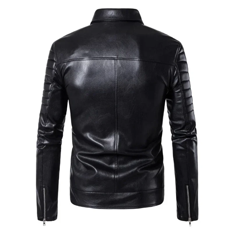 Chaqueta de cuero con cremallera para hombre, abrigo de locomotora, locomotora, locomotora Logan, informal, Lobezno, de alta gama, talla 5XL, 2024