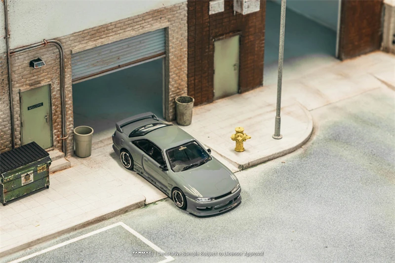 Prevendita Tarmac Works TW 1:64 VERTEX Silvia (S14) Modello di auto in lega grigia