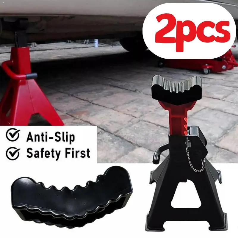 

2PCS Universal Jack Anti-slip Cap Pad Safety Grip Pads 3Ton 6Ton Car Slotted Lift Jack Stand Rubber Pad Floor Adapter Frame