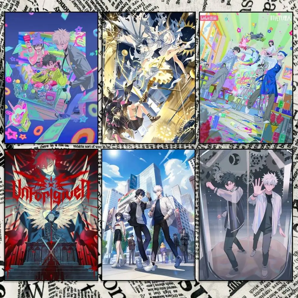 Xiaoshi Anime L-Link Click Poster Self-adhesive Waterproof Paper Sticker Coffee House Bar Room Wall Decor