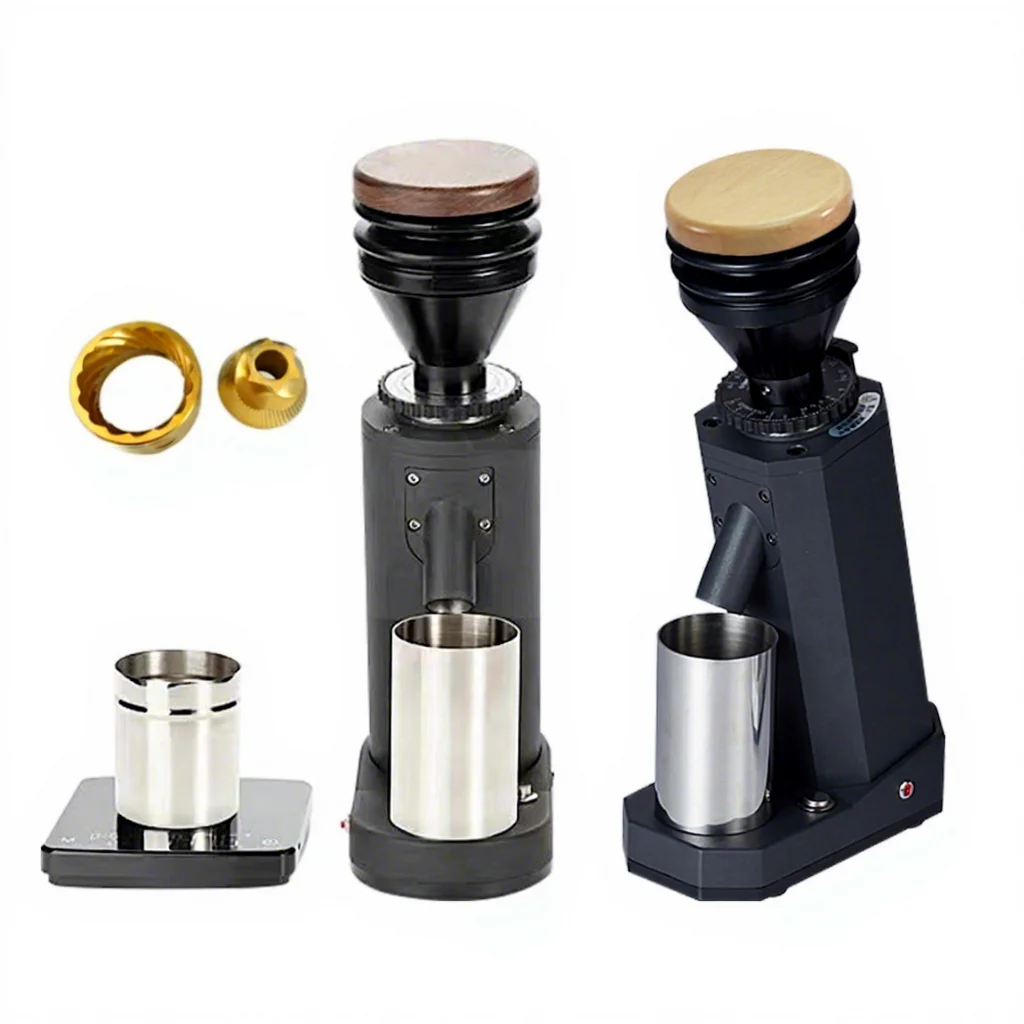 

Популярная бытовая кофемолка для эспрессо с титановыми коническими жерновами 40 мм, маленькая кофемолка для кофейных зерен