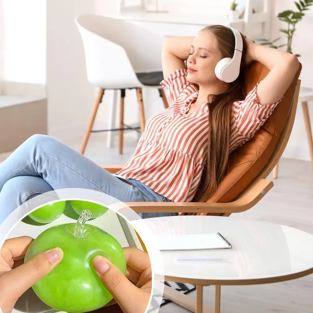 Superweiche quadratische Fidget-Spielzeuge – Quetschbares Apfel- & Honigkäse-Quetschspielzeug, transparentes Frucht-Quetschspielzeug, lustiges Anti-Stress-Sensorikspielzeug für – Detail 5
