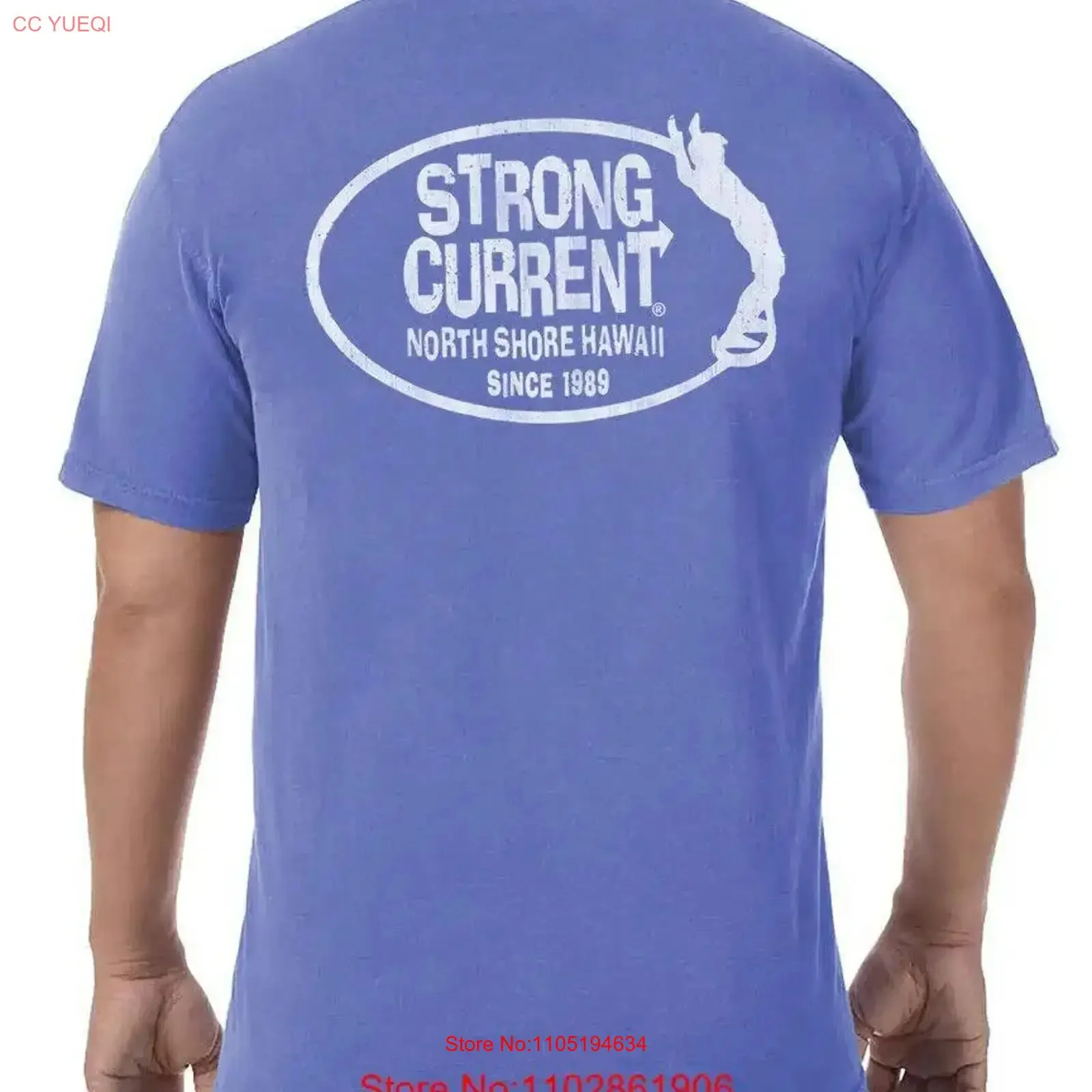 Strong Current Men's T Shirt vintage Washed streetwear Versatile Casual fashion homme Unisex Breathable Soft Comfortable