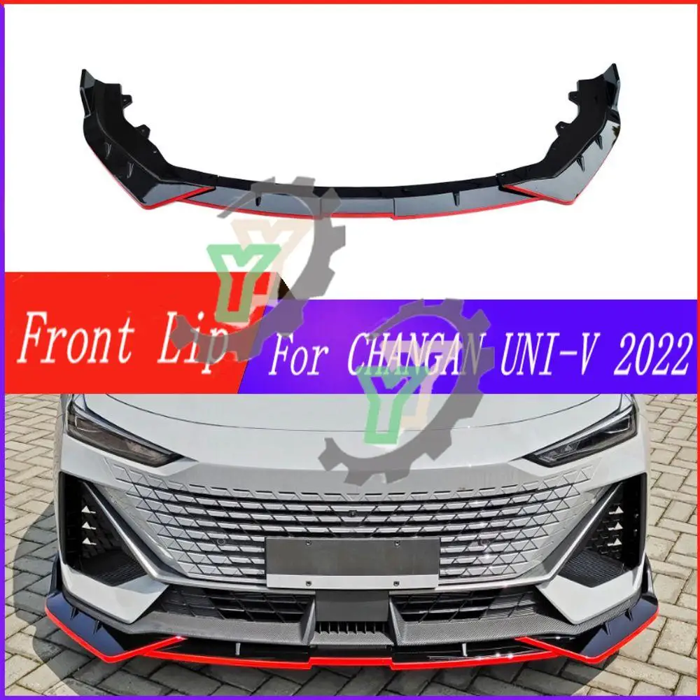 

3PCS Car Accessories Front Bumper Lip Spoiler Splitter Diffuser Detachable Body Kit Cover Guard For CHANGAN UNI-V UNIV 2022