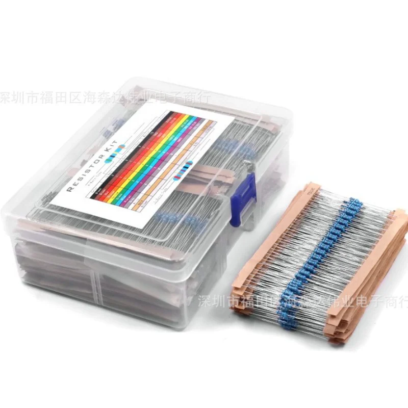 

1/4W Metal Film Resistor Pack 1% 300PCS 600PCS 1000PCS 2600PCS 3120PCS