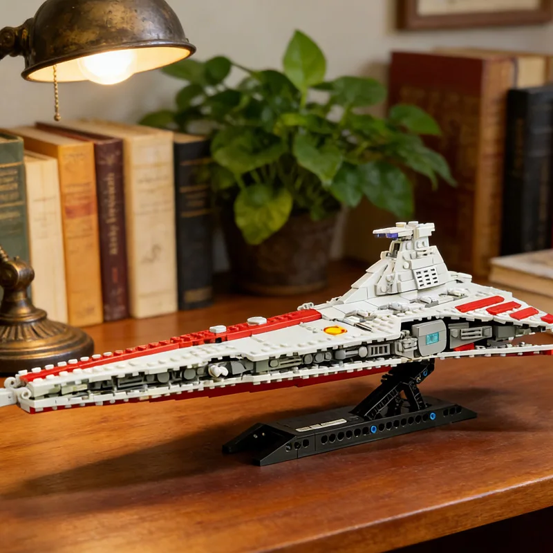 643 pièces Venator Republic Cruiser MOC Building Blocks Clone Wars Era Ship Dual Bridges pour les fans adultes, fournitures pour fêtes 75441