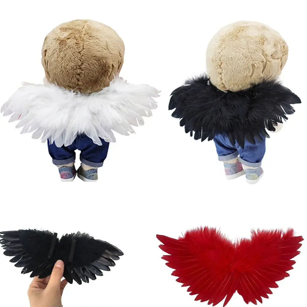 Doll Dressing Up Angel Feather Wings DIY Costume Christmas Tree Decor Angel Wing Holiday Party Decoration Feather Wing