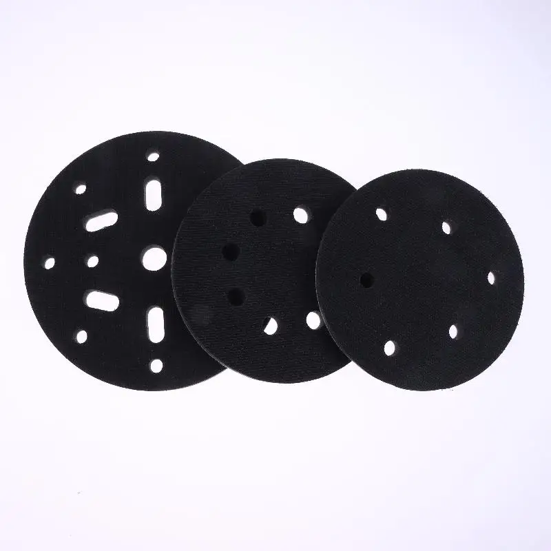 6 Hole 5 Inch Orbital Sander Pads, Soft Sponge Cushion Buffer, Sanding Disc Interface Pad with Hook and Loop