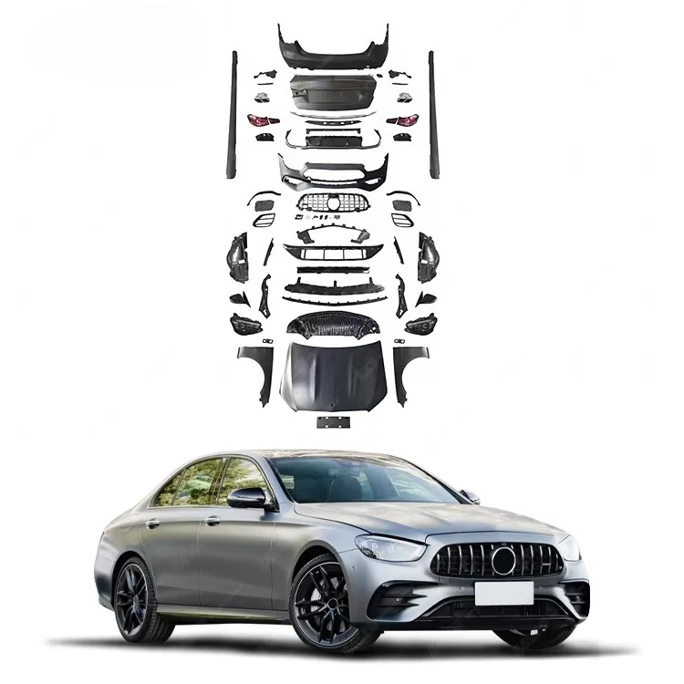 Car Accessories W212 Body Kit for Benz  E-Class 2009-2016 W212 Old to New W213 E63 Car Bumper Conversion Kit Auto Parts