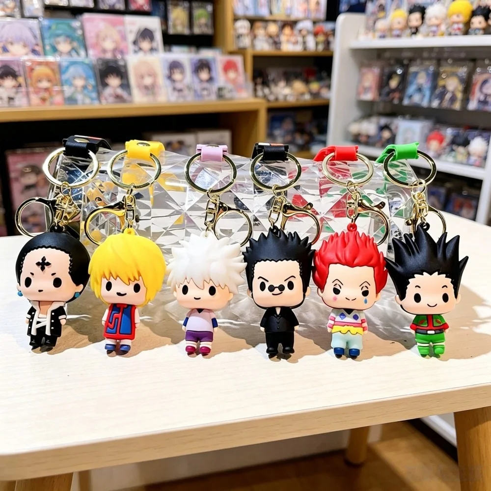 Anime Hunter x Hunter Keychain Cosplay Killua Kurapika Keyrings Resin Pendant Car Bag Key Chain Jewelry Accessories Wholesale