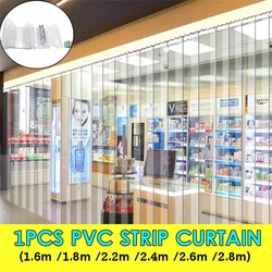 PVC Strip Curtain Windproof Door Curtain PVC Transparent Soft Indoor Outdoor Heat Insulation Hanging Strip Decor Screen