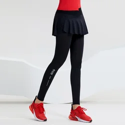 Women Sports Tennis Skirts Sun Protection Skirt Athletic Running Skort Fitness Gym Leggings Golf Badminton Dress With Pocket