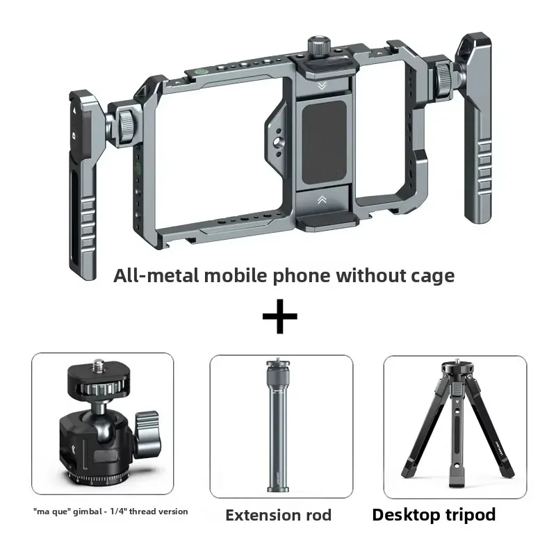 Phone universal rabbit cage vlog expansion frame bracket handheld camera photography handle accessories bluetooth help shooting