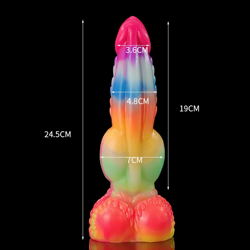 YOCY 2022 Fantasy Monster Dildo Luminous Huge Anal Plug With Suction Cup Dildo Mulit Colors Glowing Animal Sex Toy For Women Men