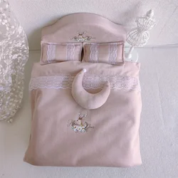 1/6 Doll House Model Furniture Accessories Bjd Ob11 Gsc Blyth Lol Princess Bed Bedding Set for 20-30cm Dolls Dollhouse Miniature