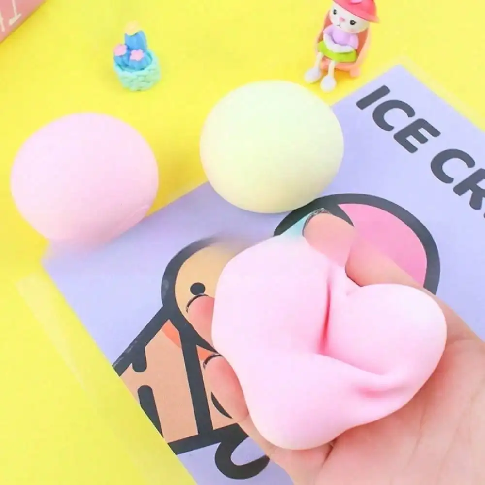 Shapeable Dopamine Steamed Bun Squishy Pink Multicolor Slow Rising Soft Delicate Malleable Sensory Fidget Toy Large Size Anti-Anxiety Leisure Decor