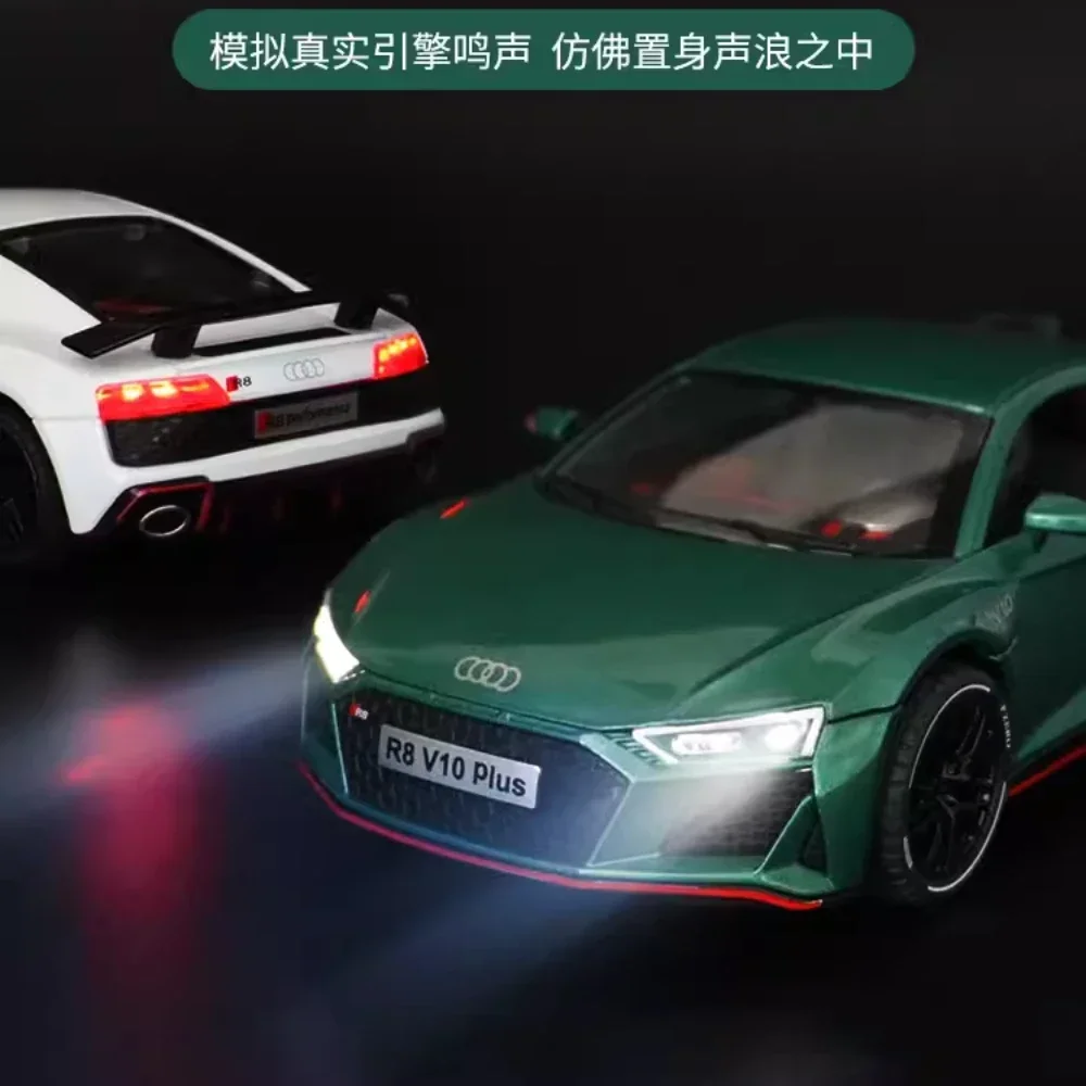 Модель автомобиля AUDI R8 V10 Plus, литой под давлением, в масштабе 1:24