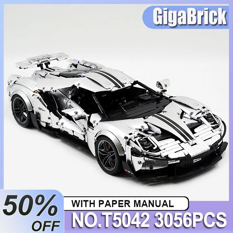 

TGL T5042 MOC Custom Silver Plating Technical Super Sprots Car Model Building Blocks Bricks DIY Puzzle Toys Kids Birthday Gifts